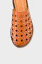 Lidia Genuine Leather Flat Heeled Studded Women's Sabo Slipper - 2