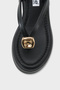 Sandy Wedge Heeled Women's Sandals with Ankle Strap - 2