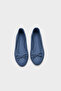 Genuine Leather Bow Round Toe Women's Ballerinas - 4