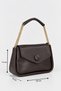 Mini Hand and Shoulder Bag with Chain Strap - Bitter Brown - 4