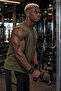 Men's Khaki Oversize Crew Neck Cotton Sleeveless T-shirt/atlet - 3