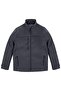 Unisex Gray Full Zip Fleece Softshell Jacket Regular Pockets Polo Collar Wind Resistant - 2