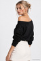 Women's Black Off-Shoulder Modal Blouse - 4