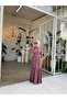 Hijab Dress Ferace Gül Kurusu Sena Balloon Sleeve Skirt Ruffled Belted Crepe - 3