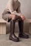 Women's Thick Padded Sole Casual Boots Ferlas Brown - 2