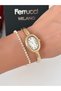 Steel Strap Minimal Case 2 Year Warranty 3 Atm Waterproof Women's Wristwatch + Bracelet Gift - 3