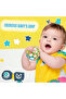 9.5 with bell 6-in-1 BPA-Free Baby Sensory Rattle Ball - Soft Textured Grasping Toy with Gentle Soun - 2
