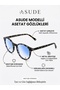 Asude Round Shiny Gray Leopard Metal Hinged Flexible Lightweight Screen Glasses 50-17-145 - 2