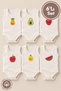Unisex 100% Organic Cotton Cute Fruit Printed 3-6-9-12 Months 6-Piece Sleeveless Baby Bodysuit