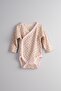 100% Cotton Double-Breasted Bodysuit (Pink Floral)