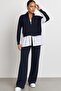 Oversized Knitwear Jacket Trousers Zippered Suit Shirt Detailed Comfortable Fit Size 36/46 Compatible