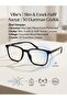 Vibes Black Rectangular Blue Light Filter Screen Glasses Metal Hinged Interchangeable Glass
