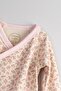 100% Cotton Double-Breasted Bodysuit (Pink Floral) - 2