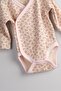 100% Cotton Double-Breasted Bodysuit (Pink Floral) - 3