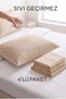 4 Pack Brown Zippered Liquid Proof Pillow Mattress Pillow Protector
