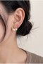 White Sea Themed Minimal Gold Color Women's Earrings - 3