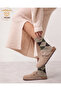 Women's Winter Thermal Wool Warm Lambswool Beige Brown Khaki Diamond Pattern Socks