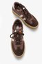 Belis Genuine Leather Women's Sneaker - Brown - 4