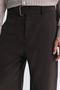 Coffee Lyocell Blended Belted Trousers - 3