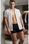 Men's Boxer Black 6 Pack Premium Cotton Stretchy Boxer - 5