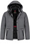 Men's Gray 100% Water and Windproof Sheepskin Detachable Hooded Coat & Jacket