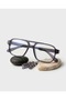 Clever Smoked Double Bridge Mavi Light-Protected Screen Glasses 55 Changes Ekartman Glass - 4