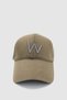 W Embroidered Adjustable Unisex Sports, Casual and Outdoor Hat / Cap Khaki - 2