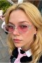 Chunky Frame Vintage Clear Pink Sunglasses - 2