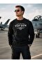 "Top Gun" Printed Sweat Black - 2