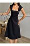 Sequin Pearl Detailed Midi Evening Dress Homecoming Dress - 4