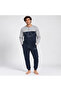 Men's Cotton Collared Buttoned Pajama Set with Pockets, Gift Bundle and Dowry Set in Gray - Navy Blue Color - 2