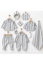 100% Cotton Muslin 10-Piece Newborn Baby Hospital Discharge Set – Blue Striped Pattern