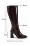 Women's Pointed Toe Side Zipper Heeled Casual Boots İroles Brown - 8