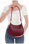Women's Original, Leather Model Claret Red Baguette Shoulder Bag Bagi - 2