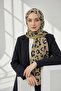 Crepe Leopard Patterned Mustard Color 75X195 Non-Shedding Shawl - 5