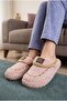 Women's Patterned Plush Non-Slip Lightweight Sole Furry Slippers House Slippers - 5