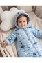 Baby Jumpsuit Coat with Fur Inside Winter Cute - 3