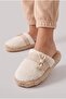 Women's Plush House Slippers with Furry Bow, Soft Sole, Warm, Open-Back Winter Slippers - 2