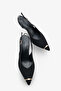 Nonba Women's Heeled Shoes with Accessories - Black Nubuck - 3