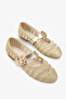 Anjali Women's Knitwear Ballet Flats - Gold - 2