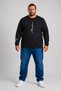 Large Size Crew Neck Sweat Double Face 25707 Black