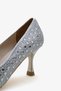 Dica Women's Evening Dress Shoes with Stone Heels - Silver Stone - 2