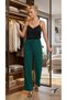 Green Pants & Sweatpants, Casual Home Wear Pajama Bottoms - 4