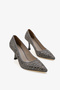 Dica Women's Evening Dress Shoes with Stone Heels - Platinum Stone - 3