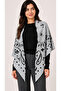 Patterned Double-Sided Knitwear Triangle Shawl