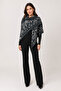 Patterned Double-Sided Knitwear Triangle Shawl - 3