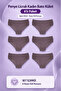 Combed Cotton Lycra Women's Bato Panties 6-Piece - Dark Dusty Rose