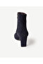 Suede Mid-Heel Boots - 4