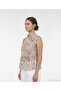 Regular Crew Neck Sleeveless Blouse - 2