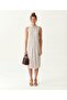 A Form Shirt Collar Sleeveless Dress